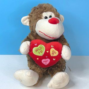 Dan Dee Valentine's Day Monkey w/ Love Heart 15"‎ Plush Stuffed Animal Toy